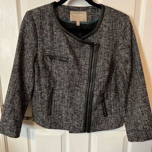 Banana Republic Black and White Textured Jacket